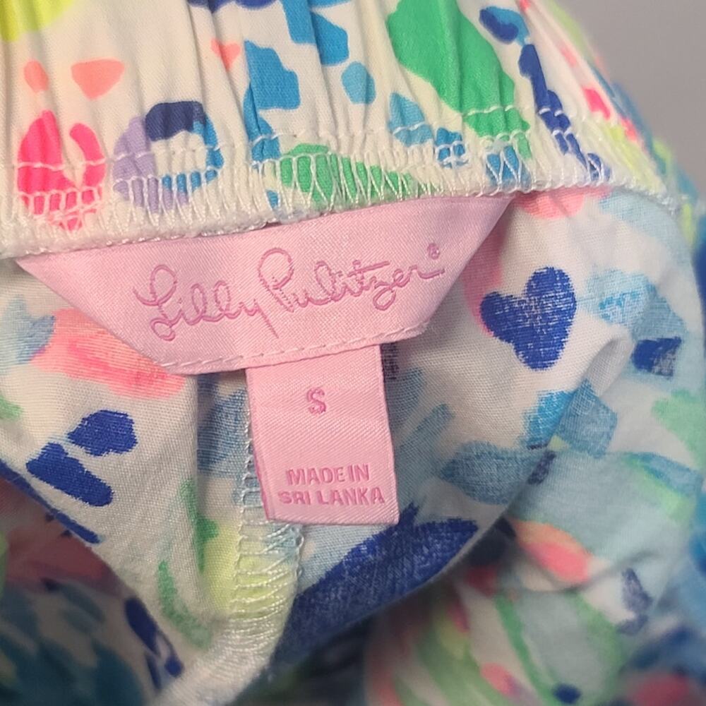 Lilly Pulitzer Ocean View Boardshort Dive In Blue Print Small GUC 5" Inseam - Picture 4 of 6